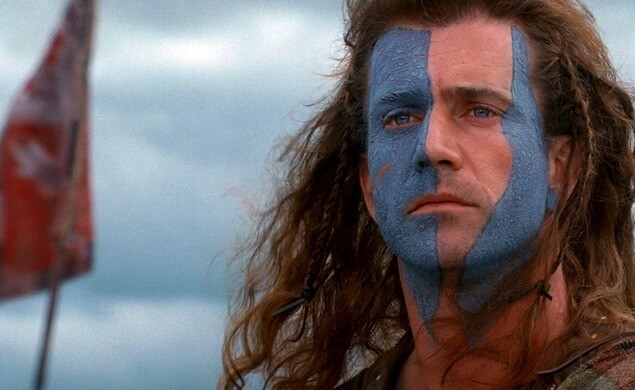 Mel Gibson in The Braveheart