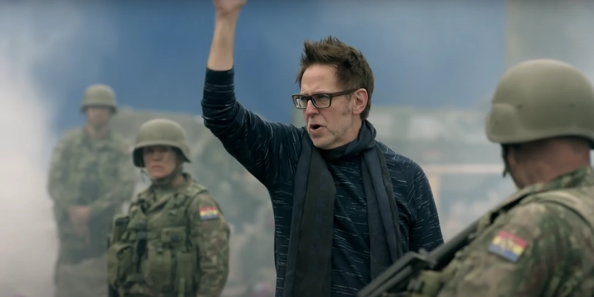 James Gunn while directing The Suicide Squad 