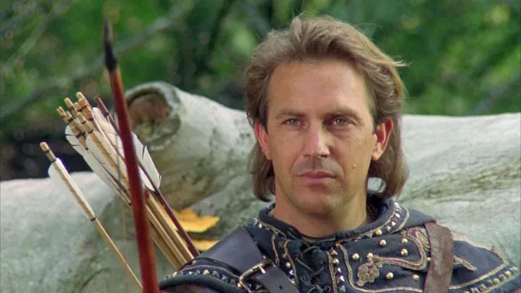 Kevin Costner in a still from Robin Hood: Prince of Thieves