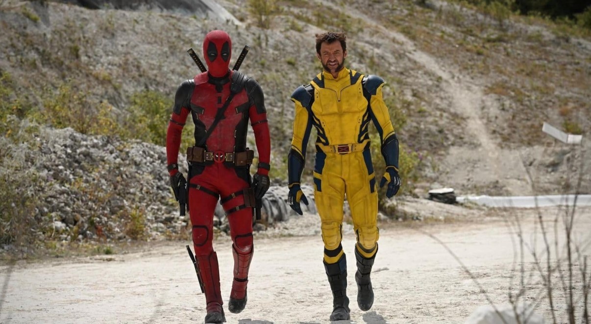 Ryan Reynolds and Hugh Jackman on the sets of Deadpool 3