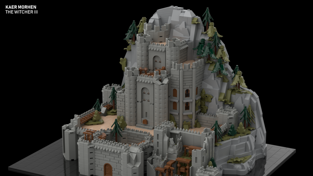 The Witcher 3 Kaer Mohan's rendered LEGO set looks majestic.