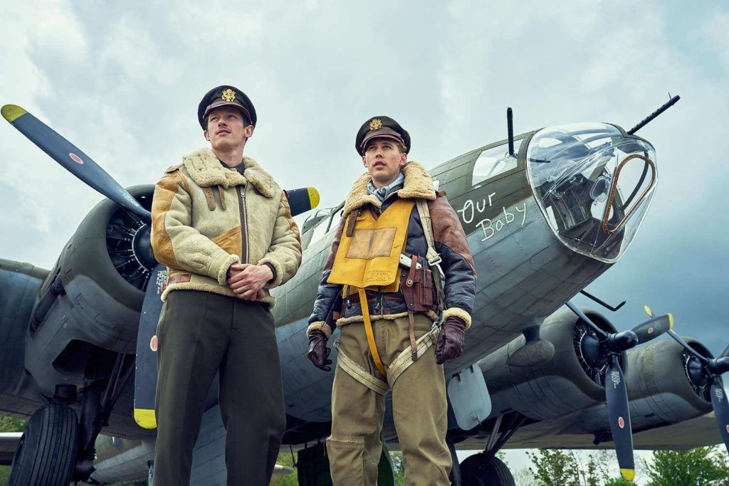 Callum Turner and Austin Butler in Masters of the Air (2024)