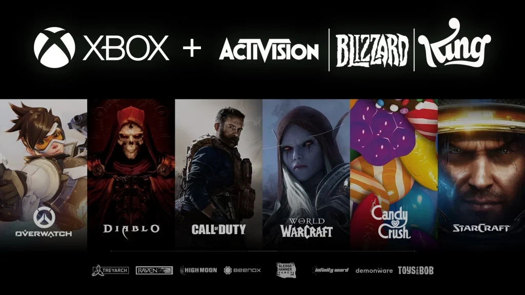 Microsoft acquired Activsion Blizzard in 2023.