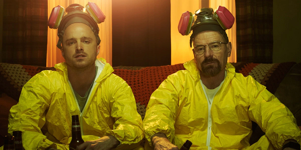 Jesse Pinkman and Walter White in this scene 