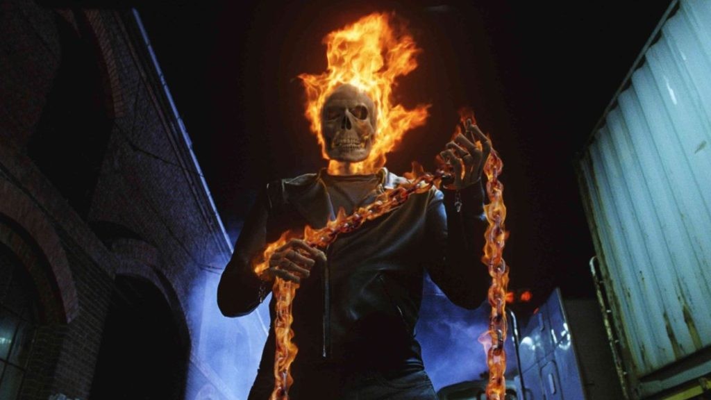 Nicolas Cage in and as Ghost Rider 