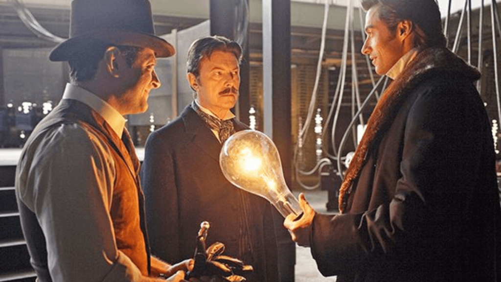 David Bowie with Andy Serkis and Hugh Jackman in The Prestige | Warner Bros. Pictures