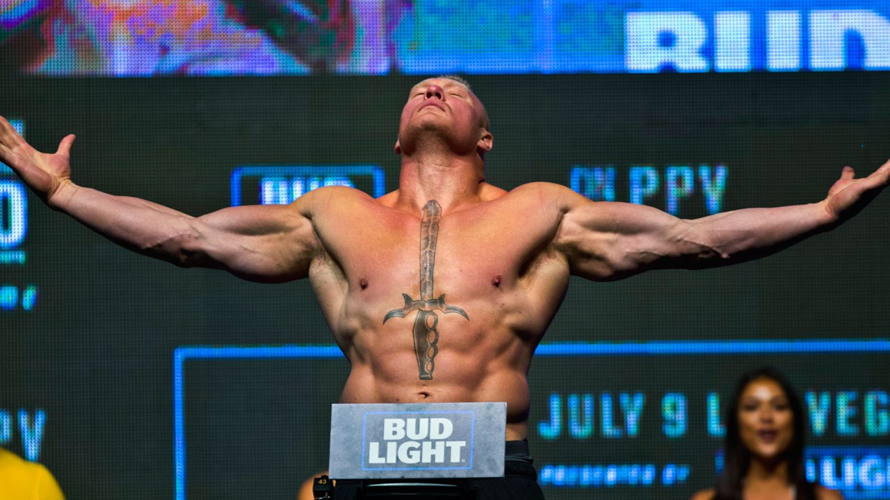 Brock Lesnar at the UFC weigh-in