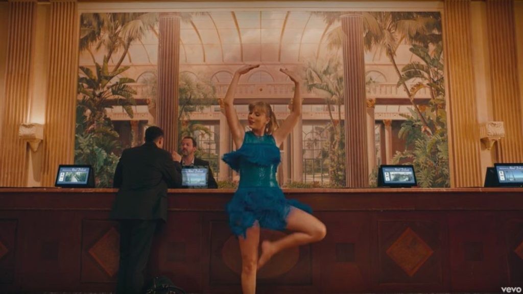 Taylor Swift in the music video for Delicate