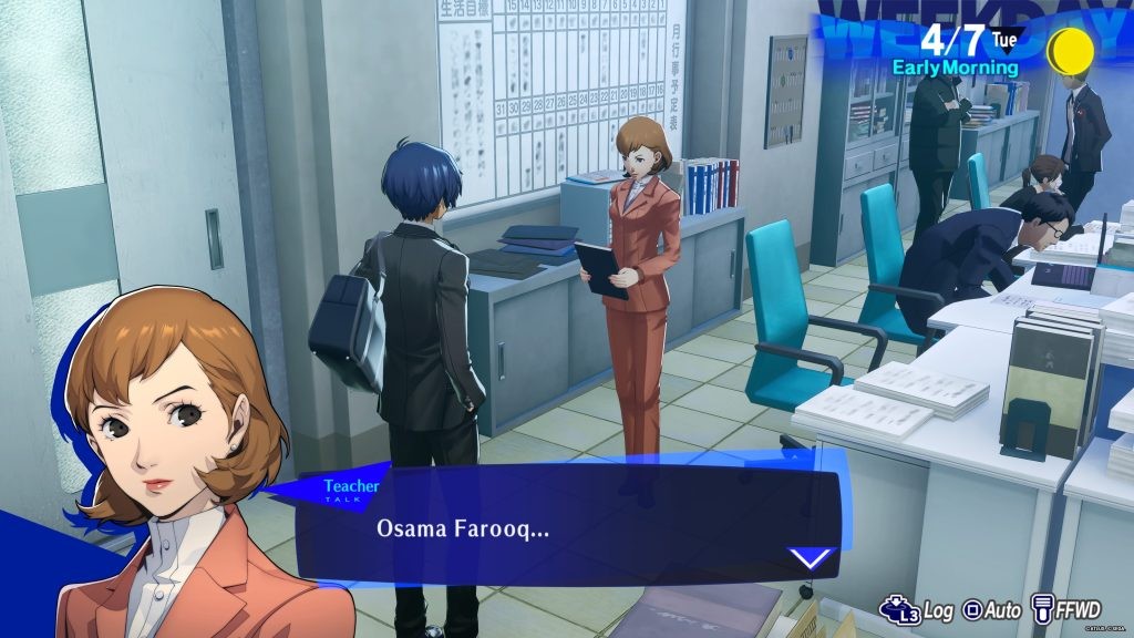 Simping over an attractive teacher in Persona 3 Reload is all part of the realistic high school experience.