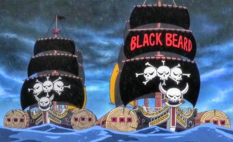 Blackbeard Pirates' Jolly Roger With 3 Skulls | One Piece