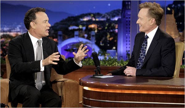 Tom Hanks and Conan O'Brien 