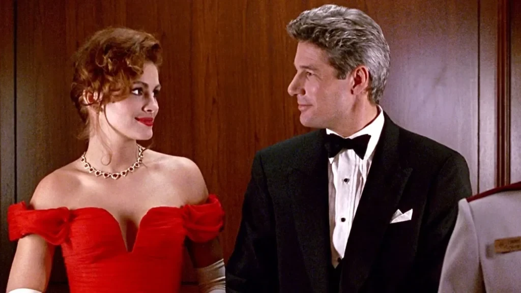 Richard Gere and Julia Roberts on a still from Pretty Woman 