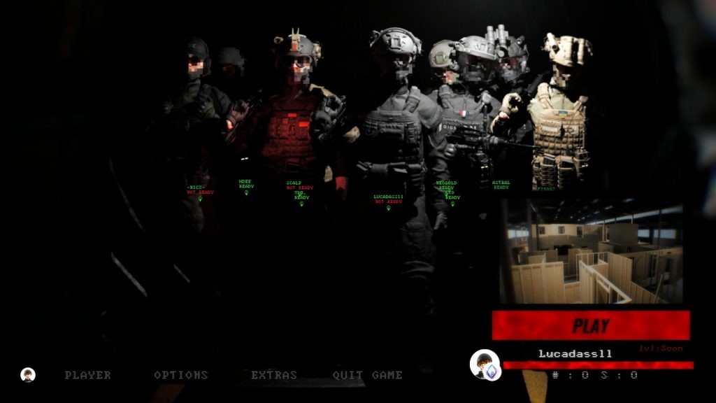 A screengrab from the game shows the splash page featuring soldier classes in the game.