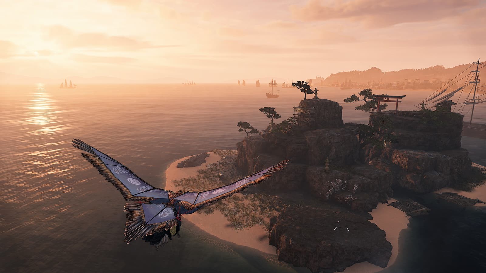 Rise of the Ronin has a bunch of traversal options, notably gliding. Image credit: Team Ninja