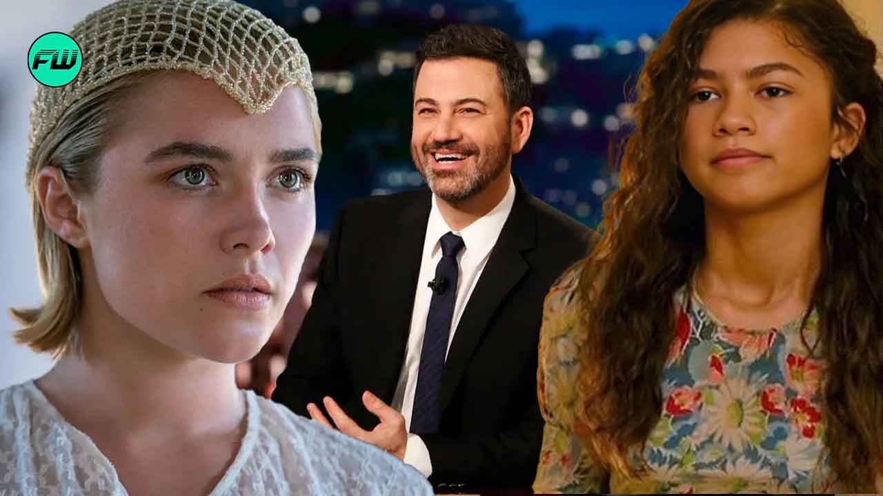 "That's wrong": Florence Pugh and Zendaya Gets Creeped Out by the Viral Dune Popcorn Bucket on Jimmy Kimmel Show