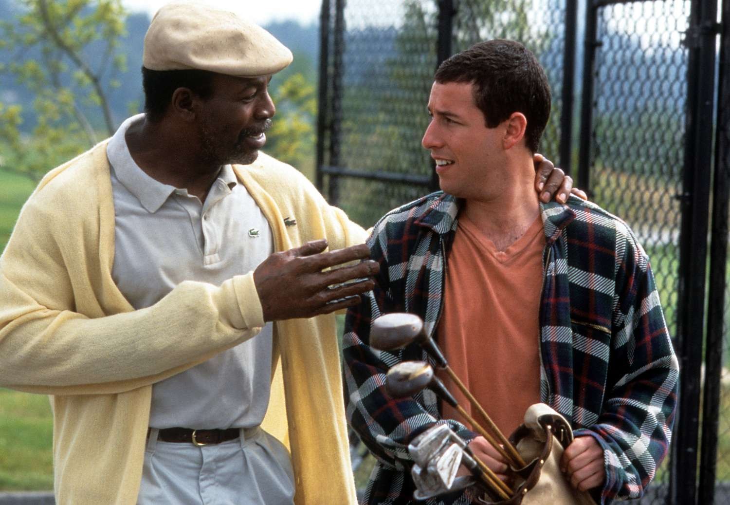 Adam Sandler and Carl Weathers in Happy Gilmore