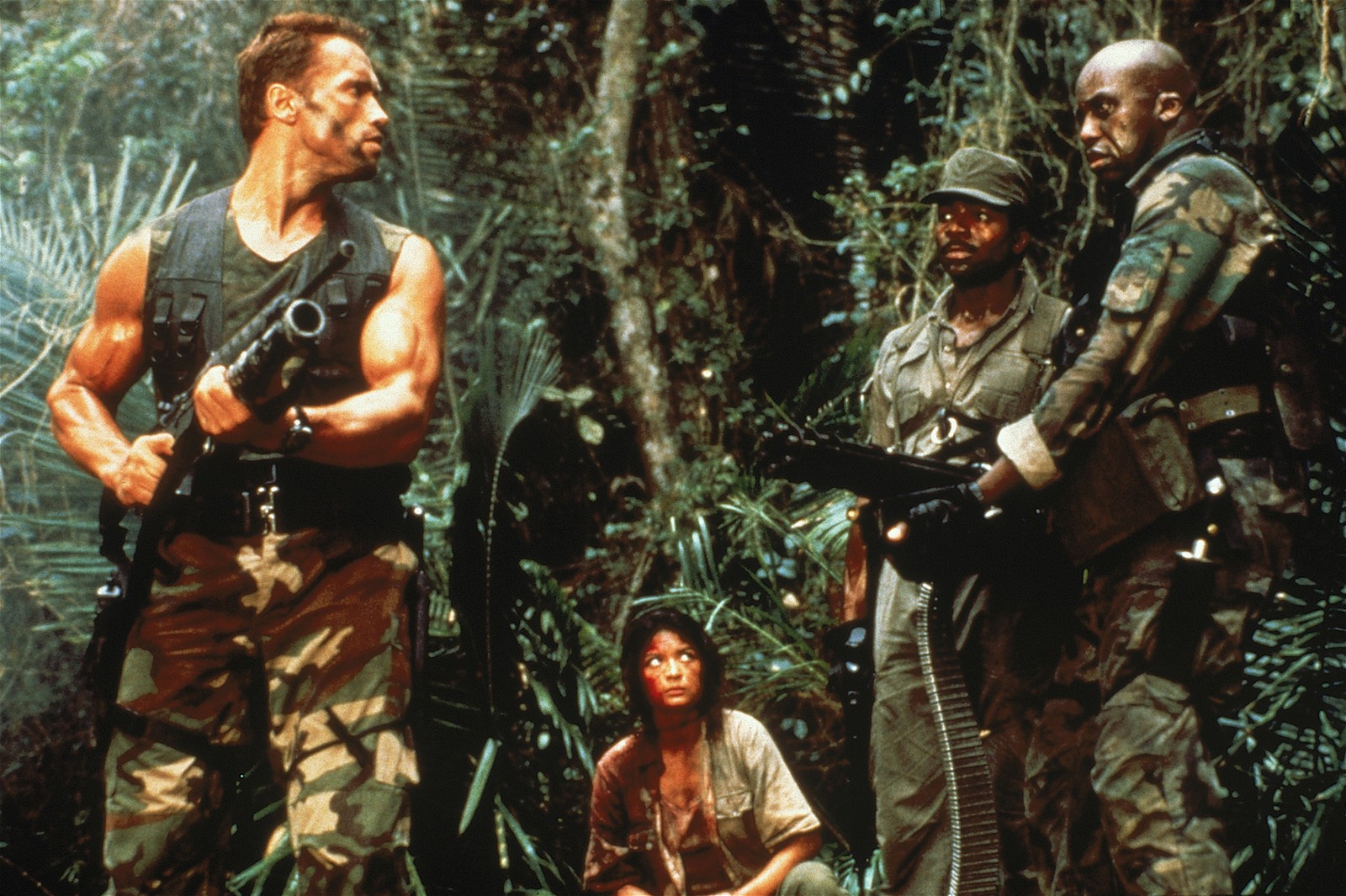 Arnold Schwarzenegger as Major Alan "Dutch" Schaefer in 1987's Predator