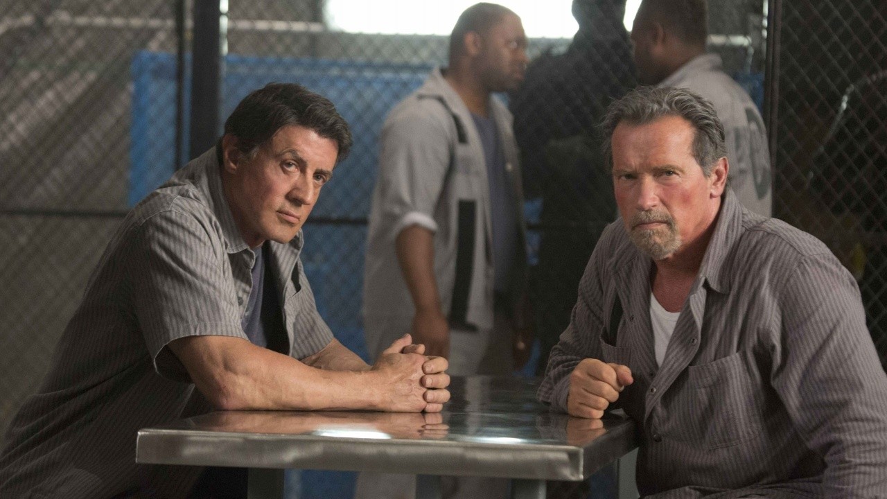 Arnold Schwarzenegger and Sylvester Stallone in 2013's Escape Plan