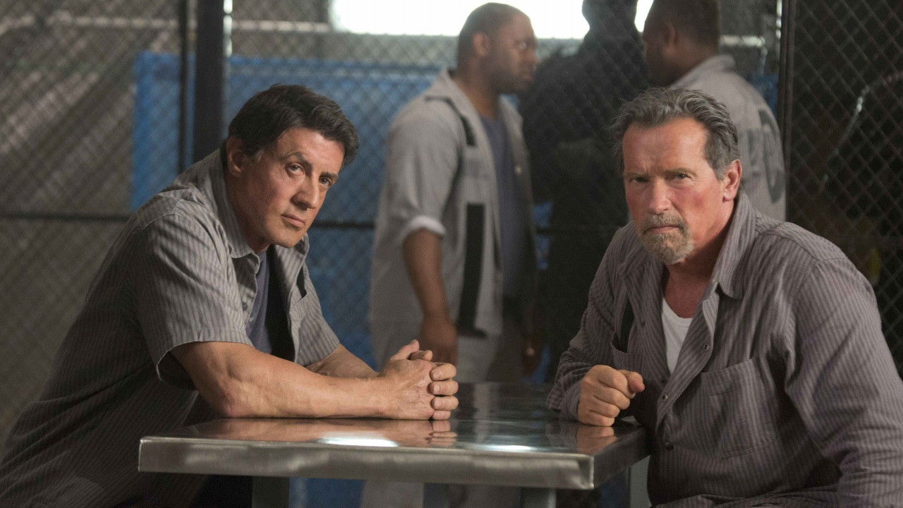 Arnold Schwarzenegger and Sylvester Stallone in 2013's Escape Plan