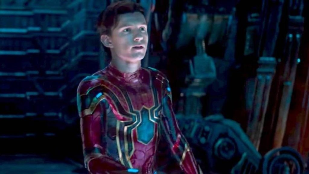 Tom Holland as Spider-Man in a still from Avengers: Infinity War