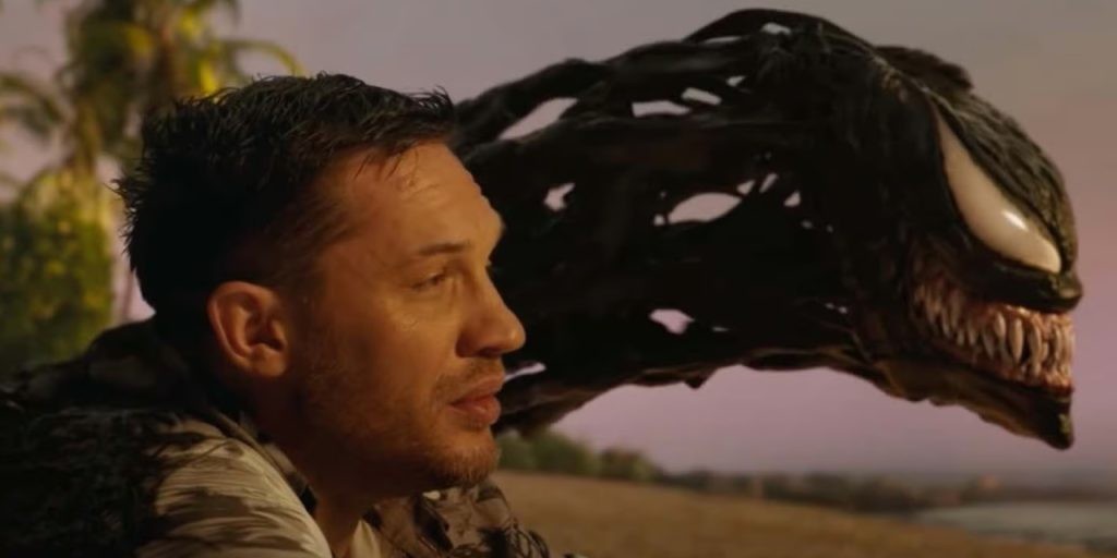 Tom Hardy in a still from Venom: Let There Be Carnage 