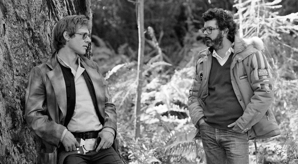 Harrison Ford and George Lucas in Star Wars: Episode VI - Return of the Jedi (1983)