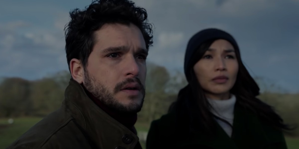 Kit Harington and Gemma Chan as Dane Whitman and Sersi in Eternals