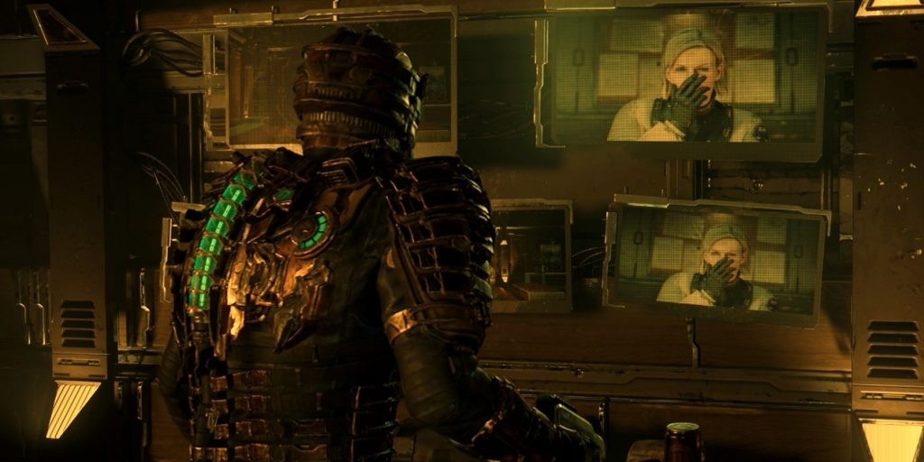 Isaac Clarke and Nicole in Dead Space