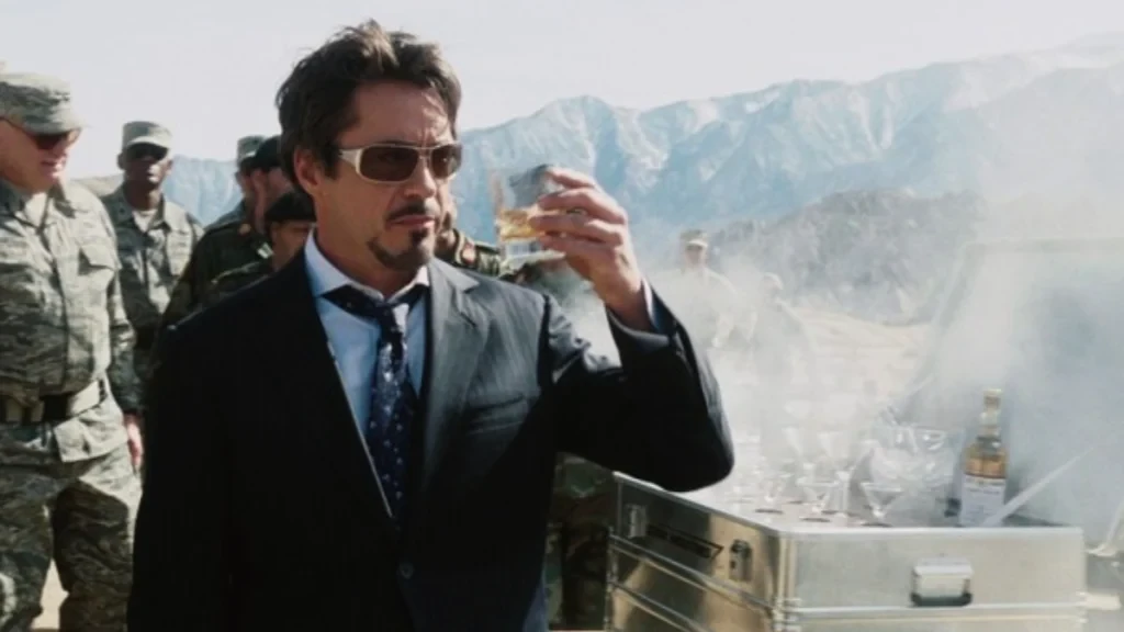 Robert Downey Jr. in a still from Iron Man
