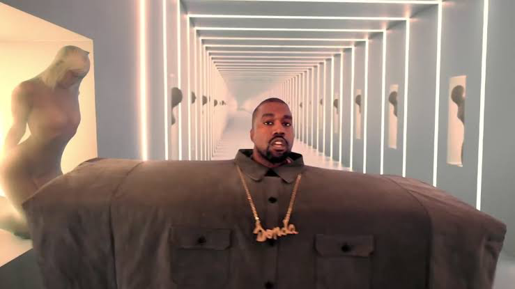 Kanye West in a still from I Love It music video