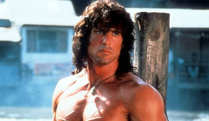 Stallone as John Rambo from his Rambo film series