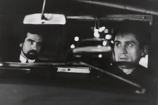 Martin Scorsese and Robert De Niro in a Taxi Driver photo 