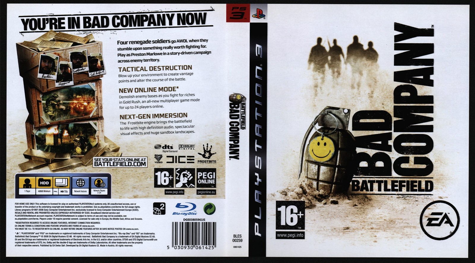 Battlefield Bad Company PS3 cover