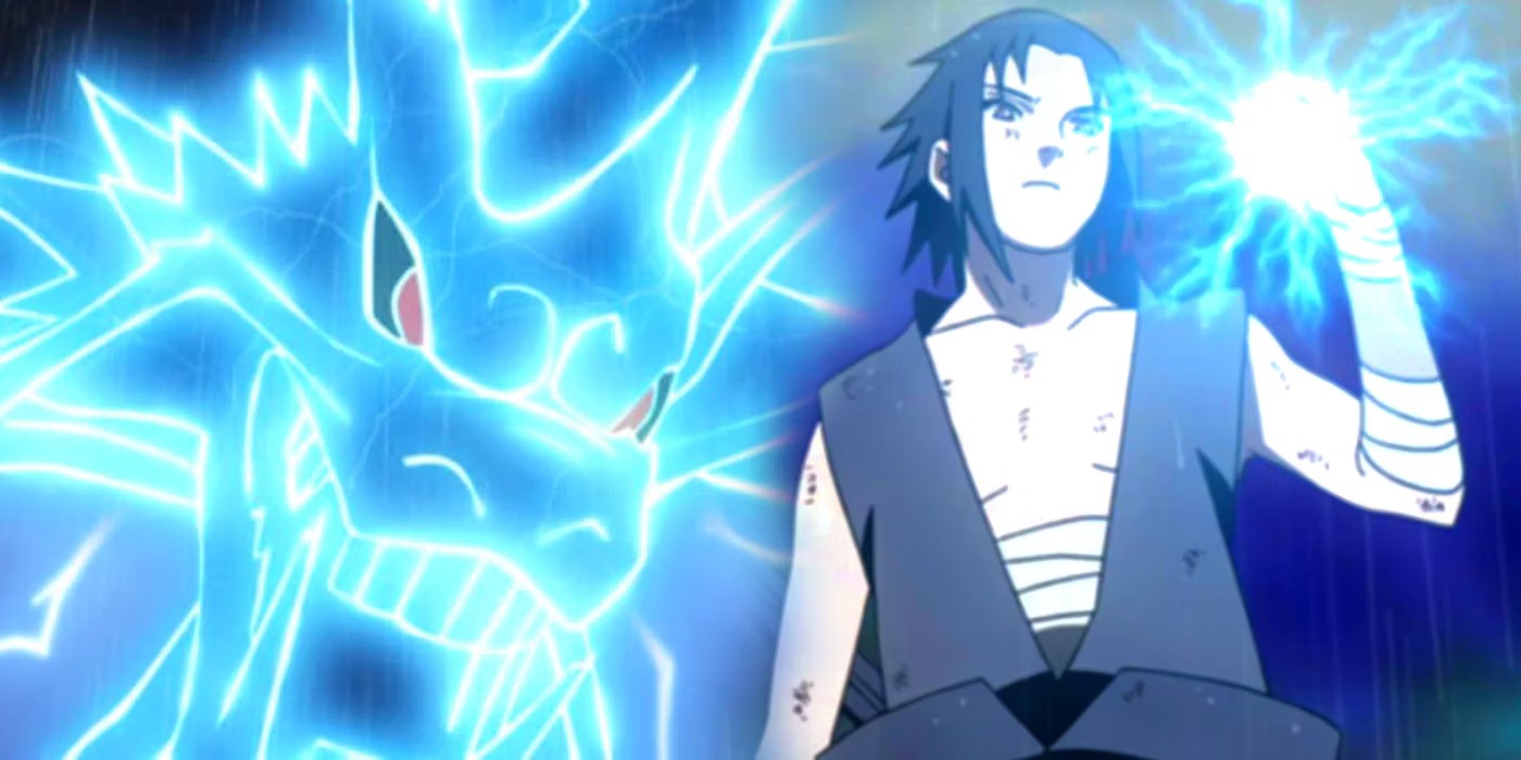 sasuke using lightning style