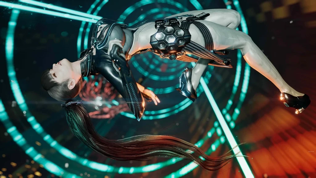 Eve combating in the upcoming Stellar Blade for PS5