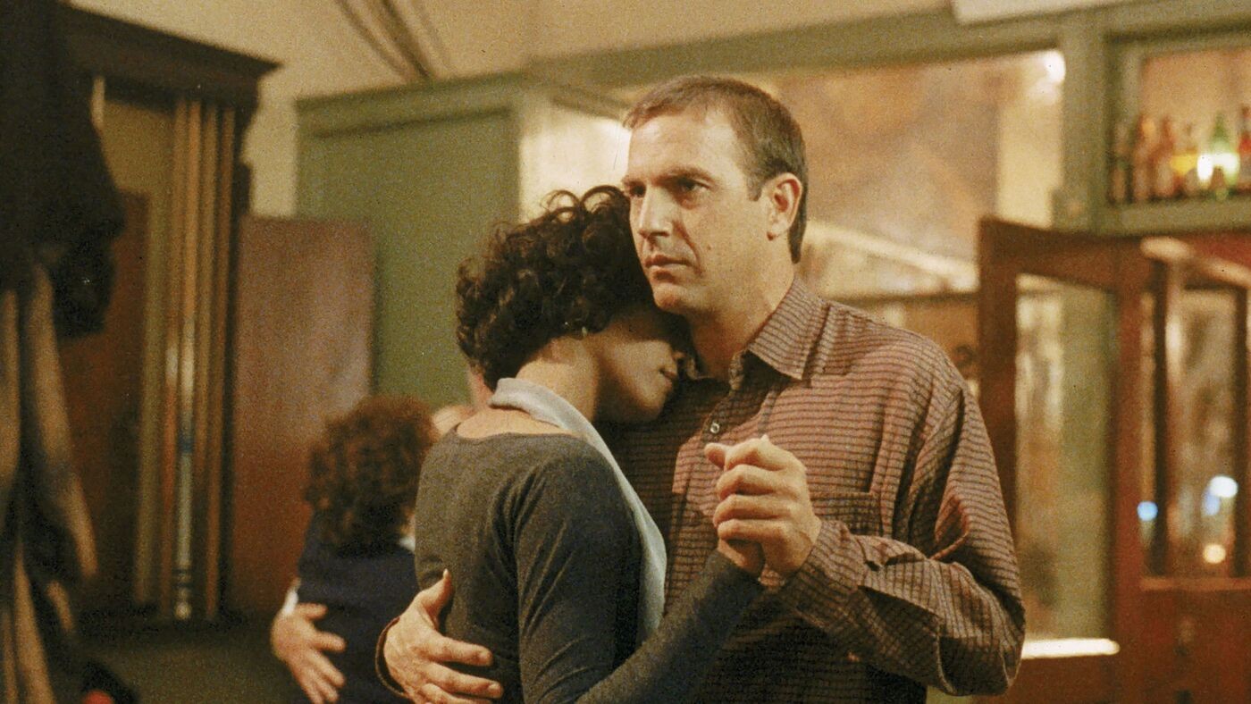 Whitney Houston and Kevin Costner in The Bodyguard