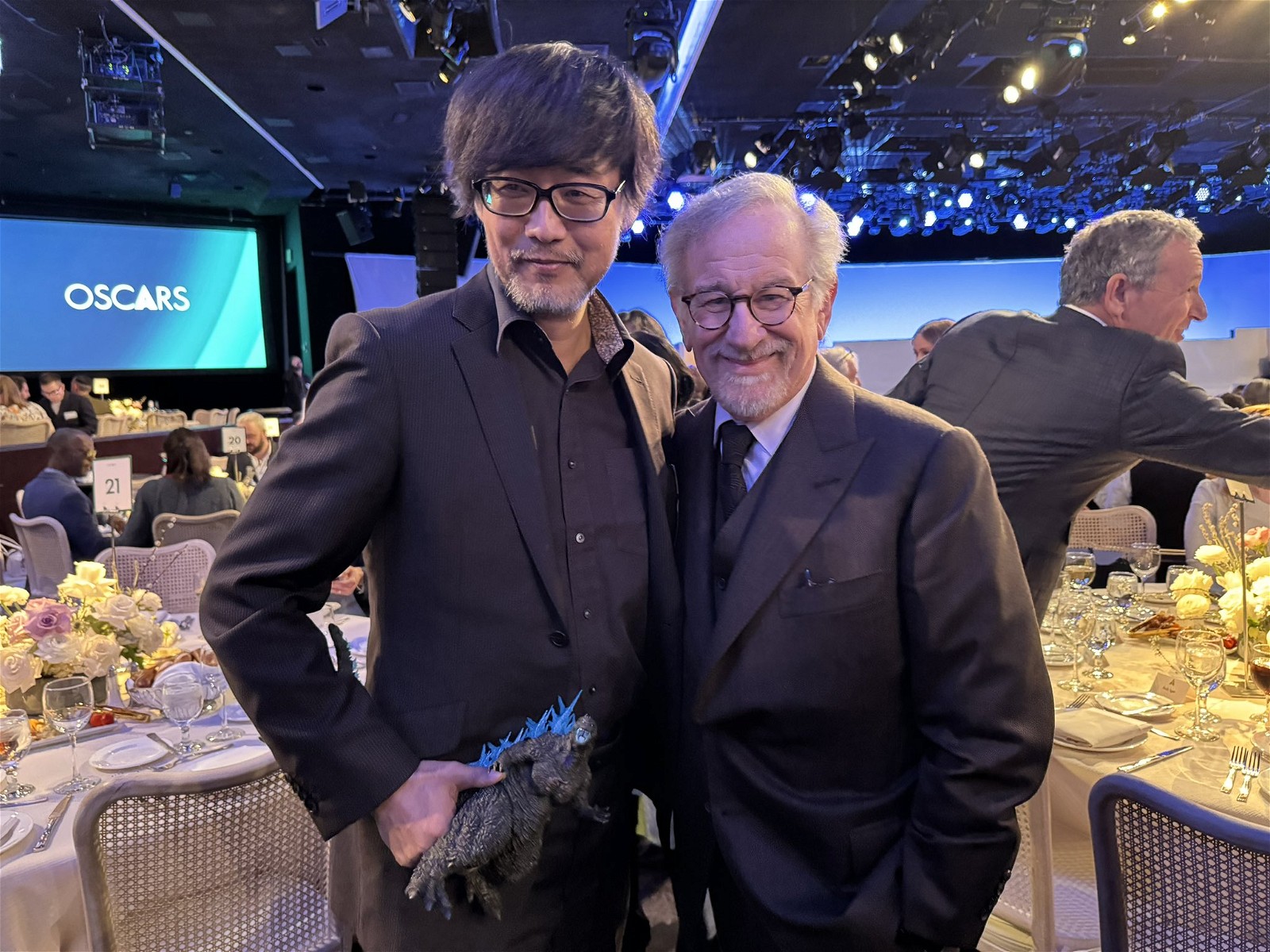 Godzilla Minus One director Takashi Yamazaki with Steven Spielberg