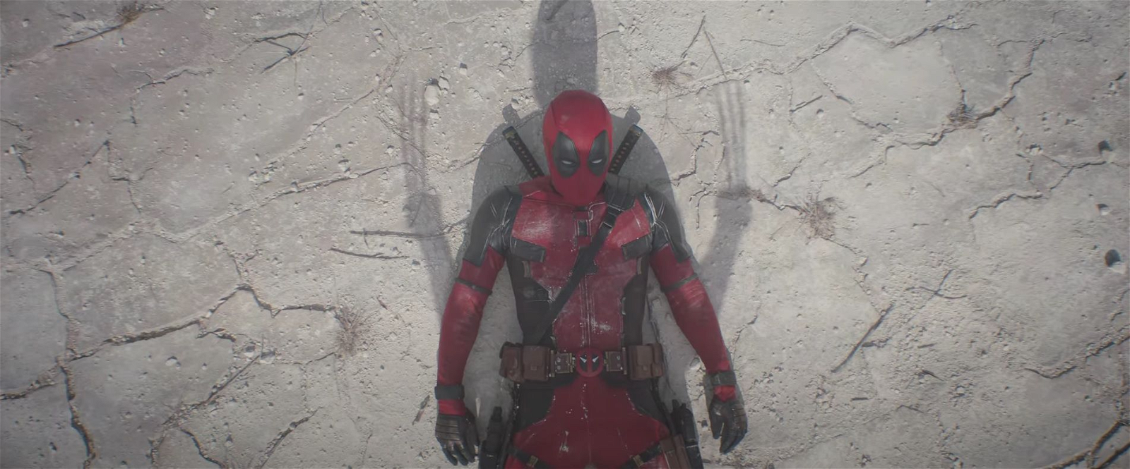 Deadpool in action in this scene 