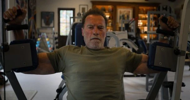 A still from Arnold Schwarzenegger’s Netflix documentary, Arnold