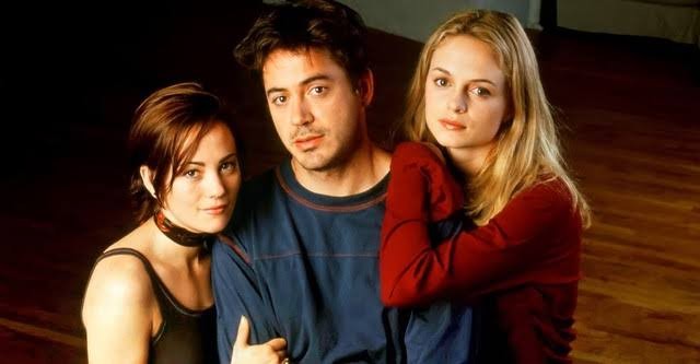 Robert Downey Jr, Heather Graham and Natasha Gregson Wagner in Two Girls and a Guy
