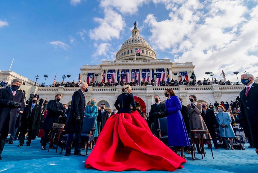 Lady Gaga at Joe Biden's inauguration ceremony (@ladygaga | IG)
