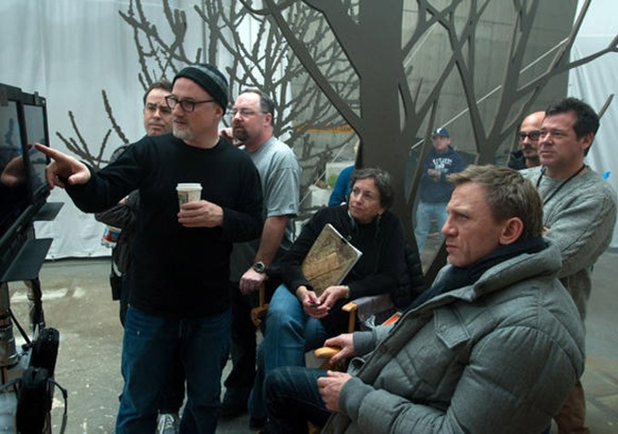 David Fincher on the sets of The Girl with the Dragon Tattoo
