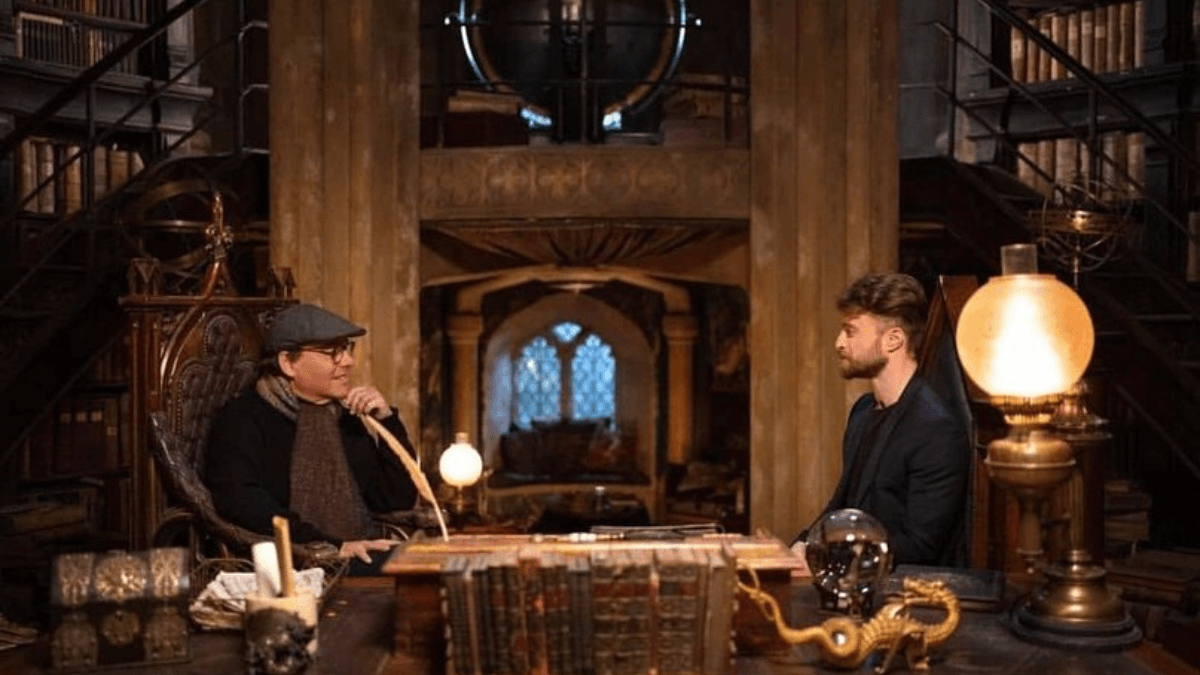 Chris Columbus and Daniel Radcliffe in Harry Potter 20th Anniversary: Return to Hogwarts
