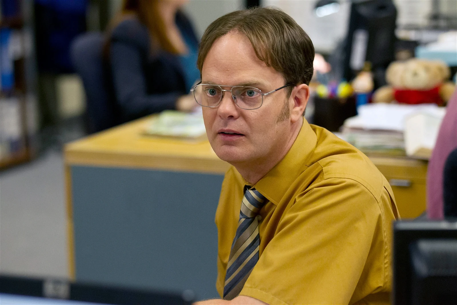 Rain Wilson as Dwight Schrute in a still from The Office
