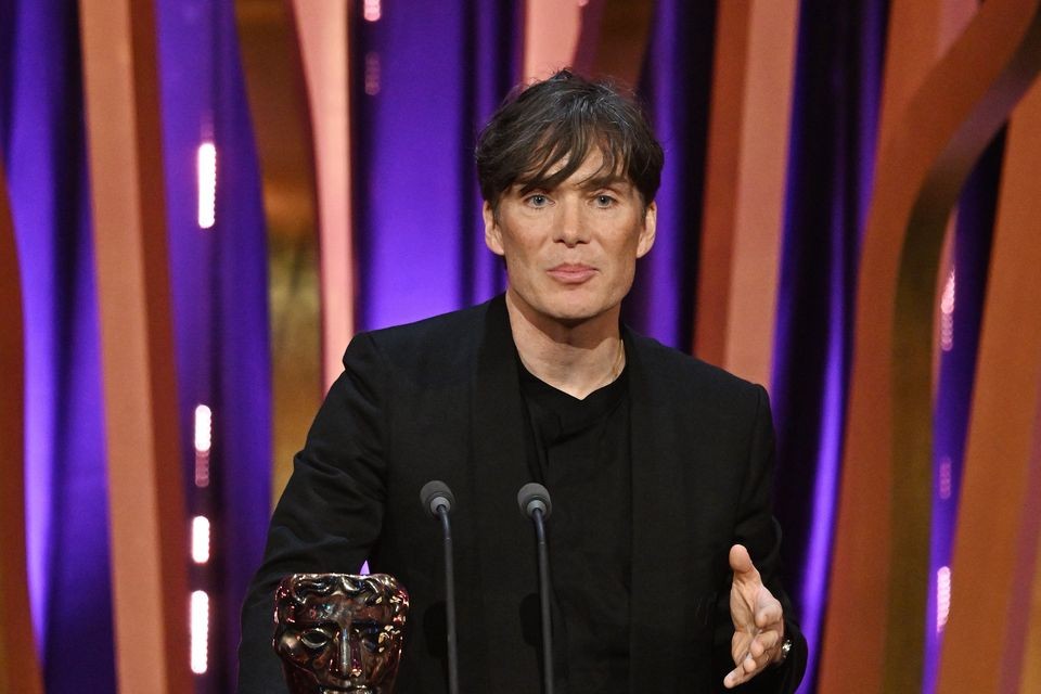 Cillian Murphy receives the Best Actor award at the BAFTAs