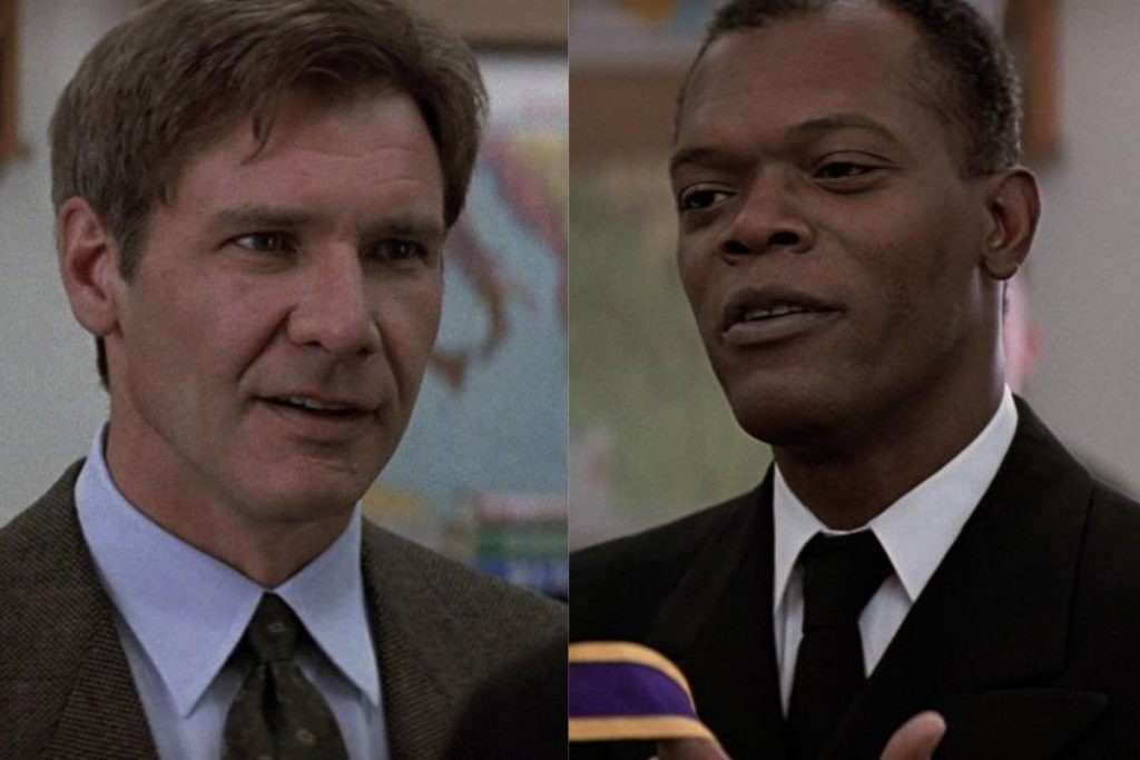 Harrison Ford and Samuel L. Jackson in Patriot Games (1992)