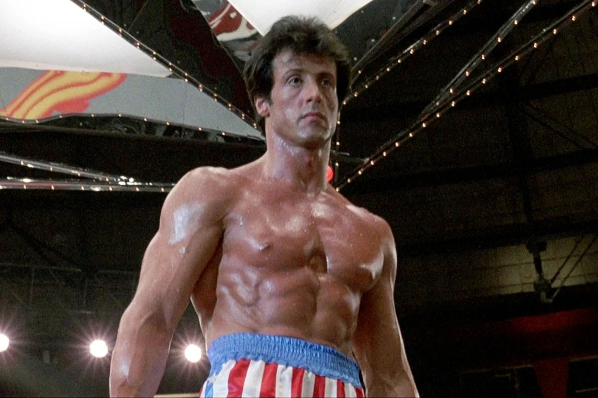 Sylvester Stallone looking ripped in this scene 