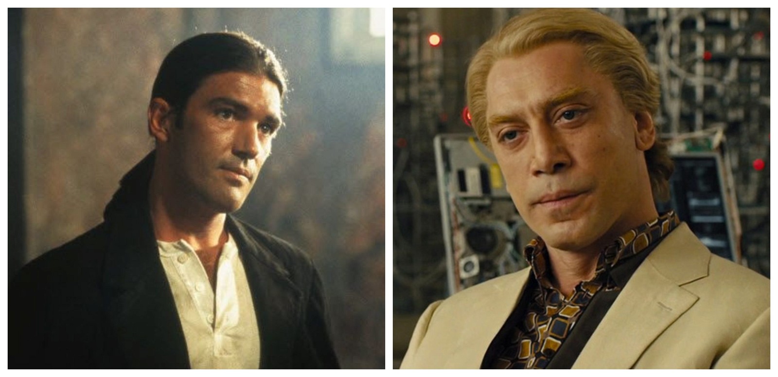 Antonio Banderas as El Mariachi in Desperado and Javier Bardem as Raoul Silva in James Bond film Skyfall