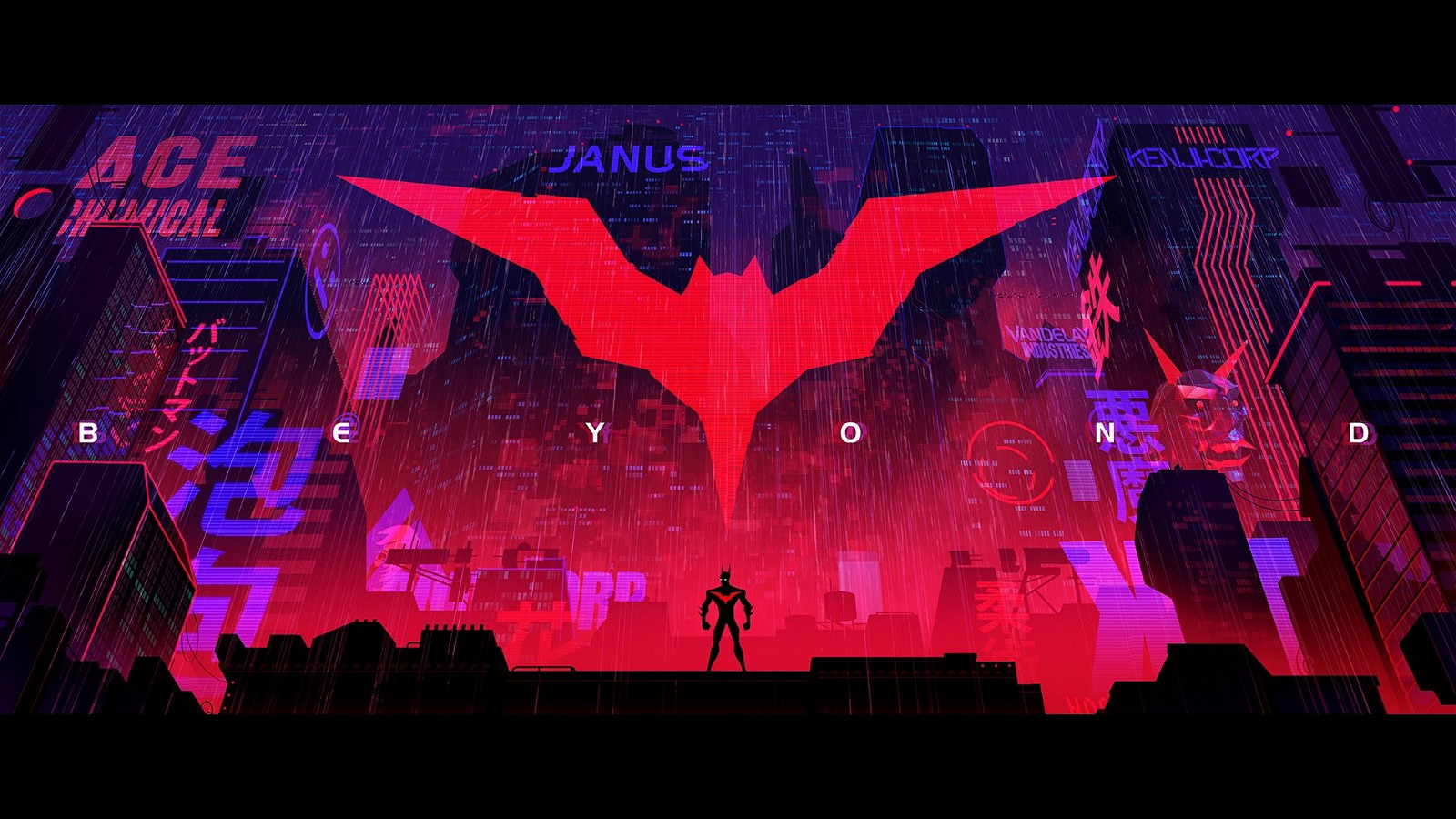 Patrick Harpin and Yuhki Demers's concept art for <em>Batman Beyond</em>
