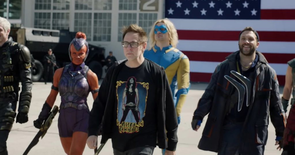 James Gunn on the sets of The Suicide Squad 